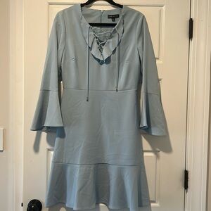 Powder blue knee length dress